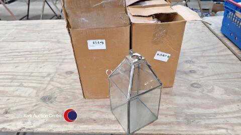 4 x decorative glass lanterns