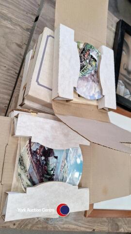 8 x boxed steam train collector plates