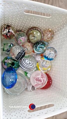 Collection of glass paperweights