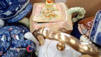 Quantity of Wade teapots, plates and Ringtons tea caddies - 4
