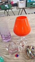 Quantity of coloured glass and crystal - 4