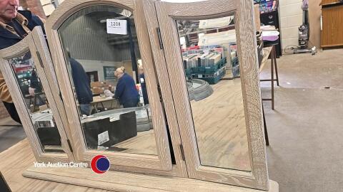 Wood framed mirror