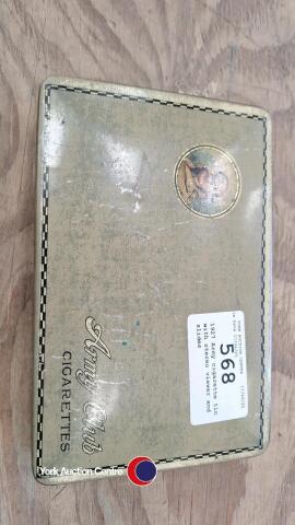 1927 Army cigarette tin with stereo viewer and slides
