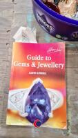 Tub of gemstones and crystals and 2 x books - 4