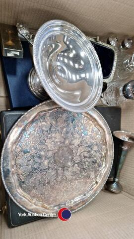 Collection of silver plated items