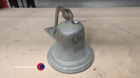 Brass wall bell marked Titanic 1912