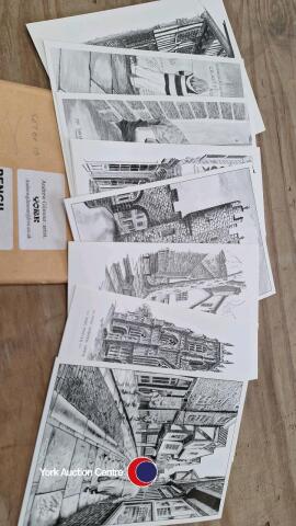 Set of 10 pictures of York, all signed by Andrew Gilmour