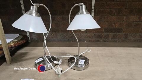 2 x chrome light fittings