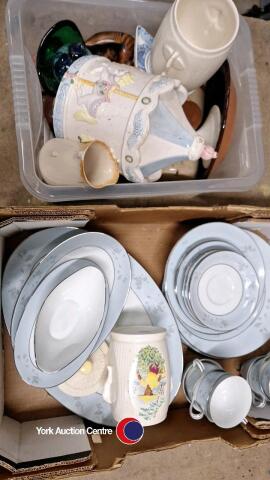 Box of mixed crockery, china and porcelain including Noritake