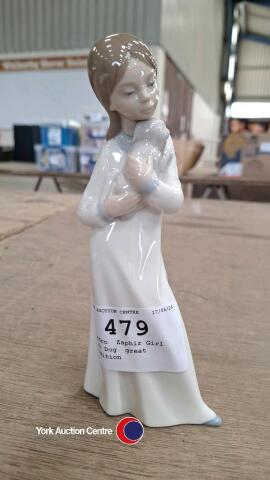LLadro, Zaphir Girl with Dog, great condition