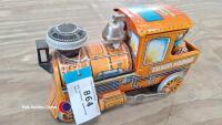 Tin battery operated train