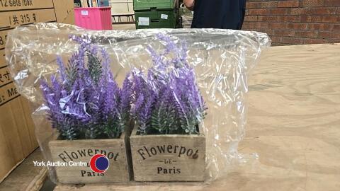 12 x pairs of faux lavender indoor window/table decorations