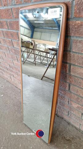Retro wooden framed mirror, circa 1970's
