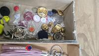 Tray of scarf rings, buttons, watches and ladies belts etc - 6