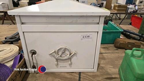 White wall mounted mail box