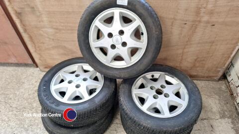 4 x Ford XR4i alloy wheels and tyres