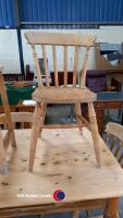 Cottage pine table with 4 chairs - 2