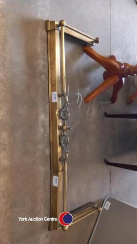 Extendable brass fire surround, approx 18in D x 52in W extending to 58in