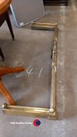 Extendable brass fire surround, approx 18in D x 52in W extending to 58in - 3
