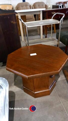 Hexaganol oak coffee table