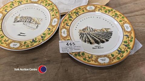 2 x Villeroy and Bosch Plates, Chateau Bouscaut and Chateau Haut-Bailly