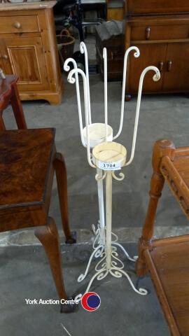 2 x metal candle stands