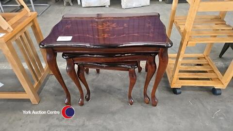 Set of 3 inlaid tables