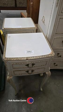 2 x Reproduction Louis XVI bedside cabinets, for refurbishment