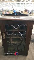 Dark wood music centre cabinet - 2