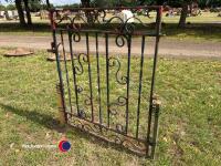 Iron gate, 1065mm x 850 x 25, decorative garden path gate with original latch