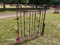 Iron gate, 1065mm x 850 x 25, decorative garden path gate with original latch - 2