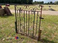 Iron gate, 1065mm x 850 x 25, decorative garden path gate with original latch - 3