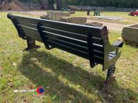 1940s huge heavy cast iron bench, vgc - 3