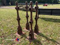 4 reclaimed heavy cast pier posts - 3