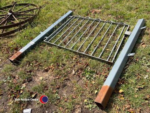 Galvanised garden gate with 2 post W 120cm H 100 cm