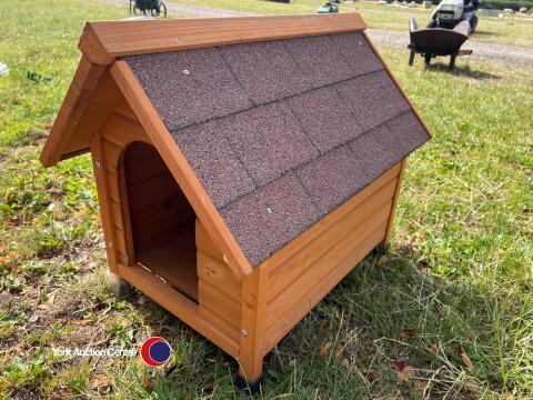 Wooden dog kennel, new