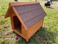Wooden dog kennel, new