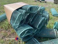 150 x green tree guards, 2ft high x 6in wide