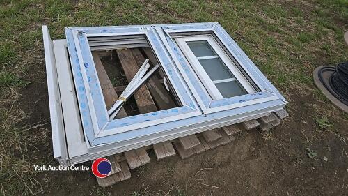2 x 1.2m x 900 UPVC window frames