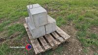 3 x large solid stone blocks