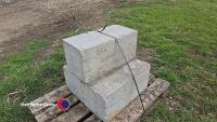 3 x large solid stone blocks - 2