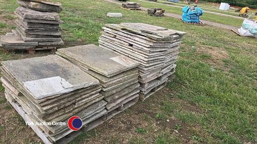 2 x pallets of imitation York stone paving