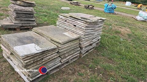 2 x pallets of imitation York stone paving