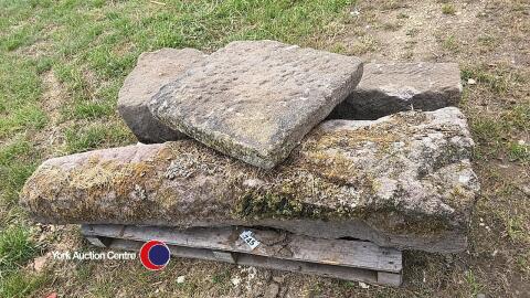 2 x stone gate posts