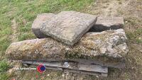 2 x stone gate posts