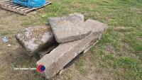 2 x stone gate posts - 3