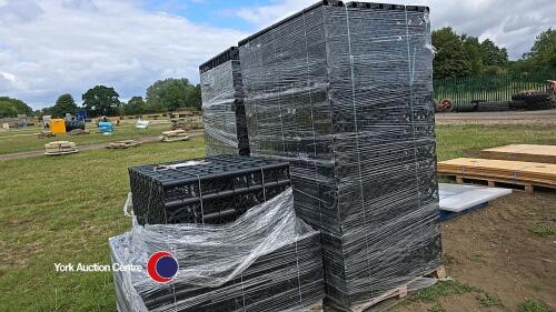 3 x pallets polystorm cell black plastic packers