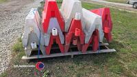 12 x large plastic road/yard barriers