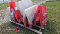 12 x large plastic road/yard barriers - 2