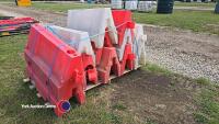 12 x large plastic road/yard barriers - 3